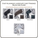 Cast Aluminum 12V LED MR16 Well Light w/ Louvered Face and PVC Sleeve