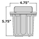 Composite (PBT) 12V LED MR16 Well Light with Snoot