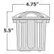 Composite (PBT) 12V LED MR16 Well Light with Dome Louvered Face
