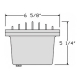 Cast Aluminum 12V LED PAR36 Well Light with Louvered Face