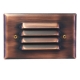 Solid Brass LED Louver Face Mini Recessed Step Light w/ Cast Alum. Housing