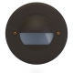 Cast Aluminum LED Round Open Face Mini Recessed Step Light w/ Cast Alum. Housing