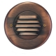 Solid Brass LED Round Louver Face Mini Recessed Step Light w/ Cast Alum. Housing