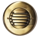 Solid Brass LED Round Louver Face Mini Recessed Step Light w/ Cast Alum. Housing