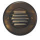 Solid Brass LED Round Louver Face Mini Recessed Step Light w/ Cast Alum. Housing