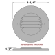 Cast Aluminum LED Round Louver Face Mini Recessed Step Light w/ Cast Alum. Housing