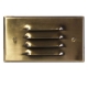 Solid Brass Premium LED Louver Face Mini Recessed Step Light w/ Galvanized Steel Housing