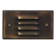 Solid Brass Premium LED Louver Face Mini Recessed Step Light w/ Galvanized Steel Housing