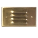 Solid Brass Premium LED Louver Face Mini Recessed Step Light w/ Galvanized Steel Housing