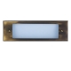 Solid Brass Premium LED Open Face Large Recessed Step Light w/ Galvanized Steel Housing