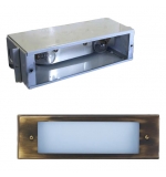 Solid Brass Premium LED Open Face Large Recessed Step Light w/ Galvanized Steel Housing