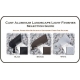Cast Aluminum 12V LED Vertical Wash Louver Face Small Deco Recessed Step Light (Housing & Cover)