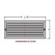 Cast Aluminum LED Louver Face Large Deco Recessed Step Light w/ Cast Alum. Housing