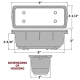 Cast Aluminum LED Louver Face Large Deco Recessed Step Light w/ Cast Alum. Housing