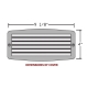 Cast Aluminum LED Rounded Louver Face Large Deco Recessed Step Light w/ Cast Alum. Housing