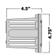 Composite (PBT) 12V LED MR16 Round Recessed Step & Brick Wall Light - Grille Face