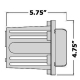 Composite (PBT) 12V LED MR16 Round Recessed Step & Brick Wall Light - With Snoot