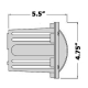 Composite (PBT) 12V LED MR16 Round Recessed Step & Brick Wall Light - With Hood