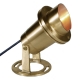 Cast Brass 12V LED MR16 Underwater Light - With Hood