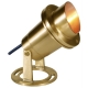 Cast Brass 12V LED MR16 Underwater Light - With Hood