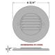 Stainless Steel LED Round Louver Face Mini Recessed Step Light w/ Cast Alum. Housing