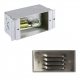 Stainless Steel Premium LED Louver Face Mini Recessed Step Light w/ Galvanized Steel Housing
