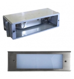 Stainless Steel Premium LED Open Face Large Recessed Step Light w/ Galvanized Steel Housing