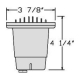 Fiberglass 12V LED MR16 Well Light with Louvered Face