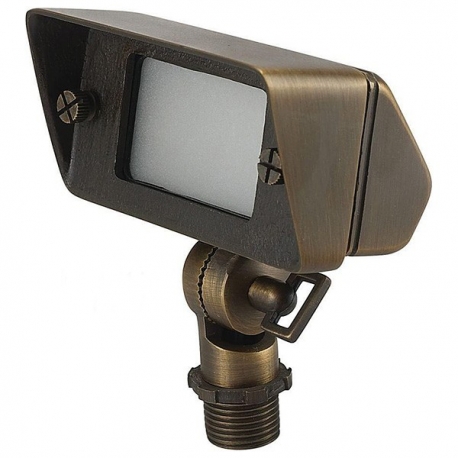 Cast Brass LED G4 Mini Wash Flood Directional Light with Shroud