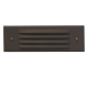 Solid Brass Premium LED Louver Face Large Recessed Step Light w/ Galvanized Steel Housing