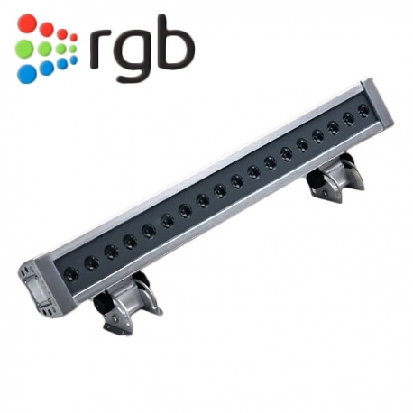 24" Length 18W LED Linear Wall Washer  - RGB with DMX Control