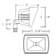 Cast Aluminum LED G4 Wash Flood Directional Light with Shroud