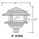 Cast Aluminum 12V G4 LED Two Tier Pagoda Light