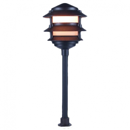 Cast Aluminum 120V A19 LED Three Tier Pagoda Light