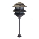 Cast Aluminum 120V A19 LED Three Tier Pagoda Light