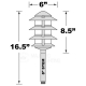 Cast Aluminum 12V G4 LED Four Tier Pagoda Light