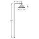 Solid Brass 12V LED Pathway Light - 7" Deco Adjustable Head