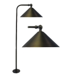 Solid Brass 12V LED Pathway Light - 8" Dia. Cone Adjustable Head