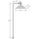 Solid Brass 12V LED Pathway Light - 8" Dia. Cone Adjustable Head