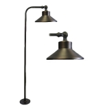 Solid Brass 12V LED Pathway Light - 6.5" Dia. Step Cone Adjustable Head